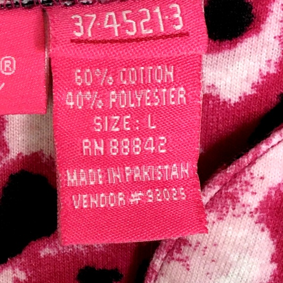 Woman Within Pink Paint Splash Tunic Top - Picture 4 of 4